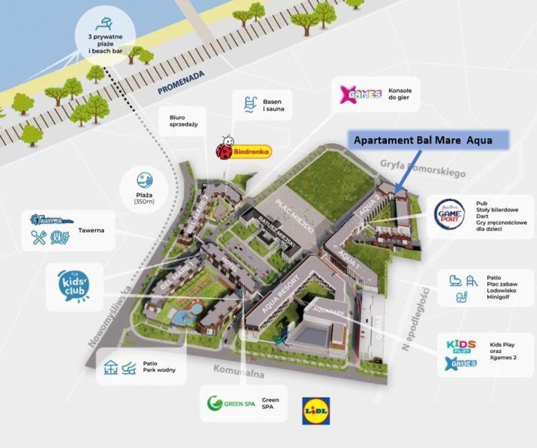 Bel Mare Aqua Apartament Parking Gratis + Taras Miedzyzdroje Exteriör bild